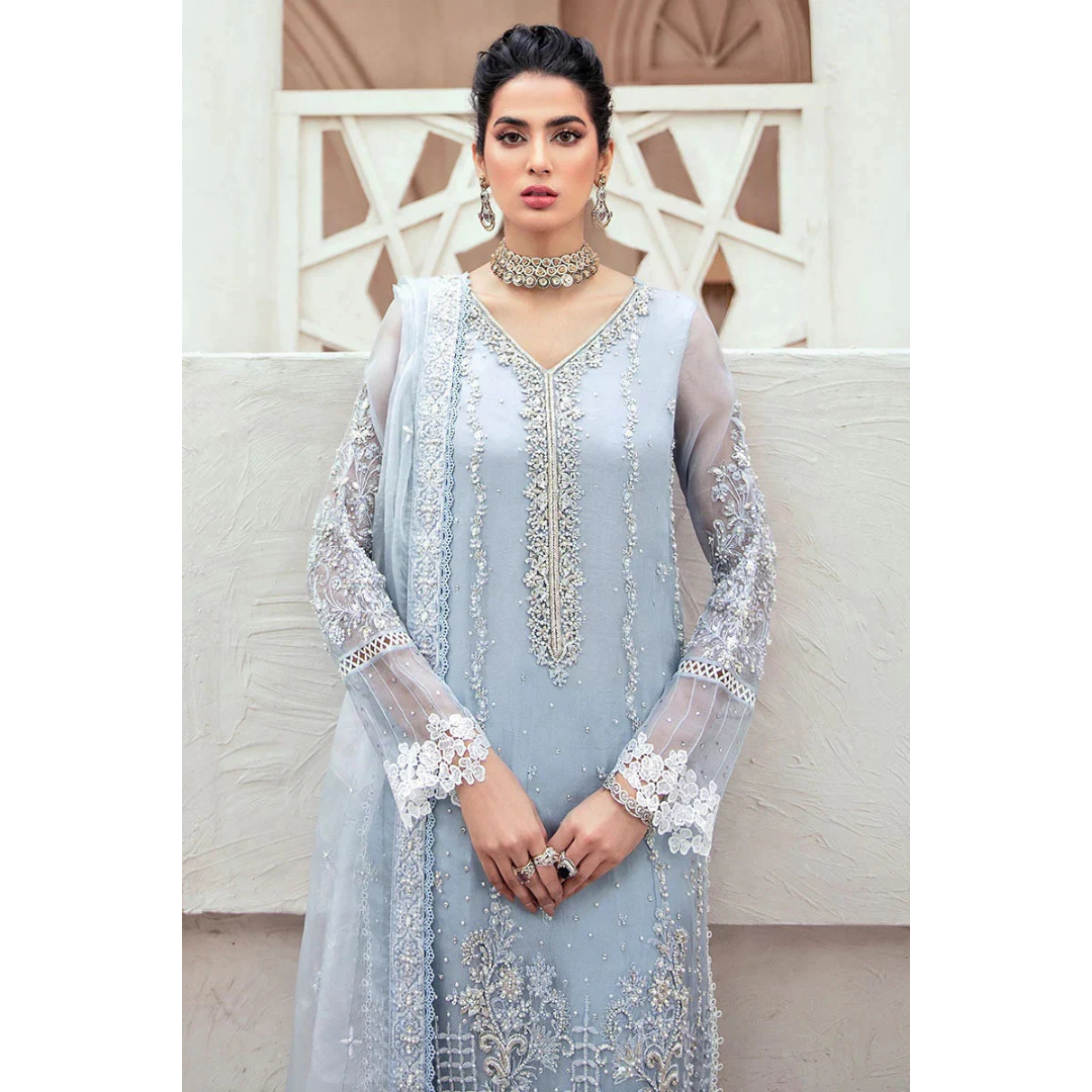 3 Piece- Adda Work Embroidered Suit-AHXANF2