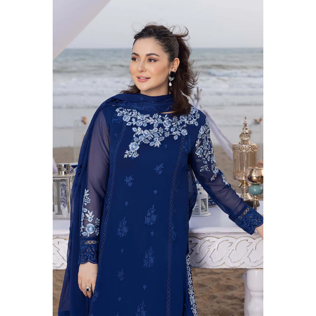3 Piece – Unstitched Premium Cotton Lawn -MSXANF55