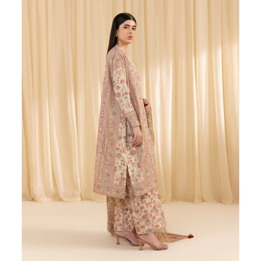 3 Piece – Unstitched Silk Suit – VTXANF48