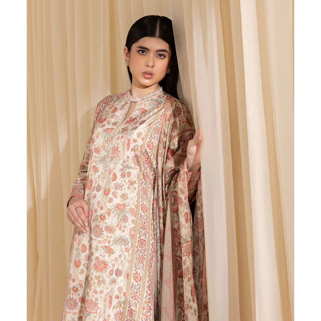3 Piece – Unstitched Silk Suit – VTXANF48