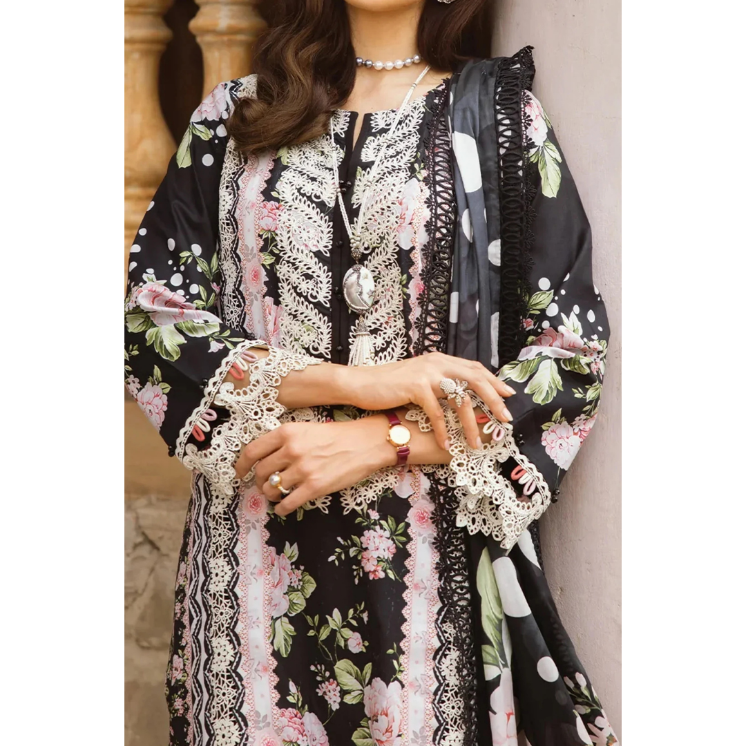 3 Piece – Unstitched Premium Swiss Lawn -MSXANF61