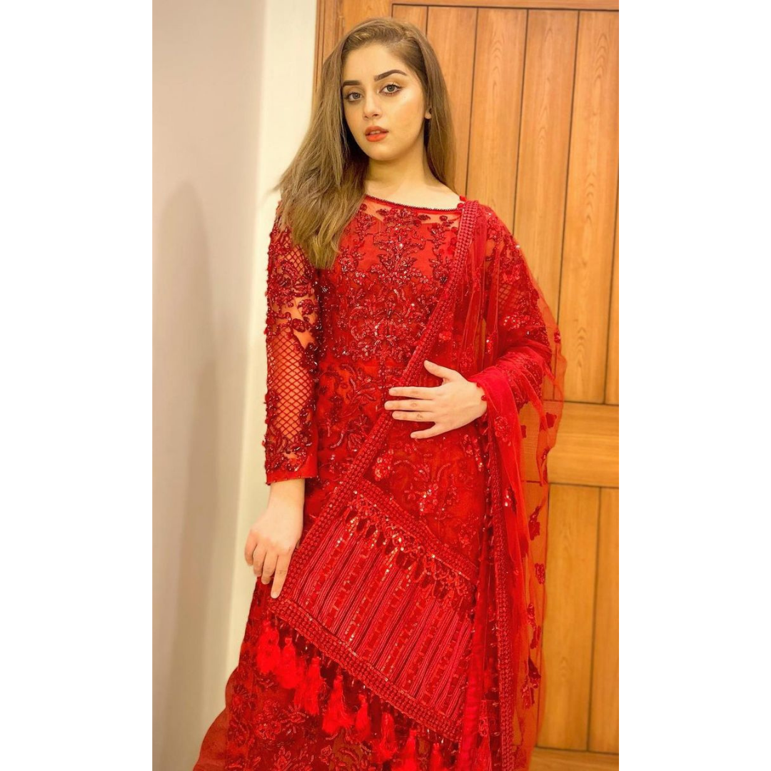 3 Piece – Unstitched Premium Cotton Lawn -MSXANF48