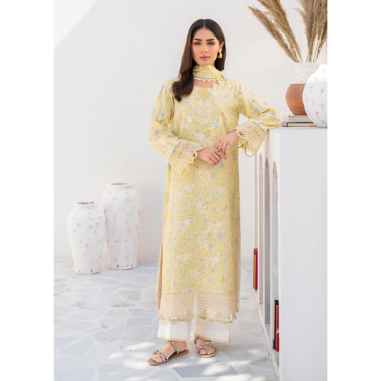 3 Piece – Unstitched Premium Chikankari- ROSXANF28