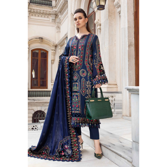 3 Piece – Unstitched Premium  Embroidered  Lawn- AAXANF32