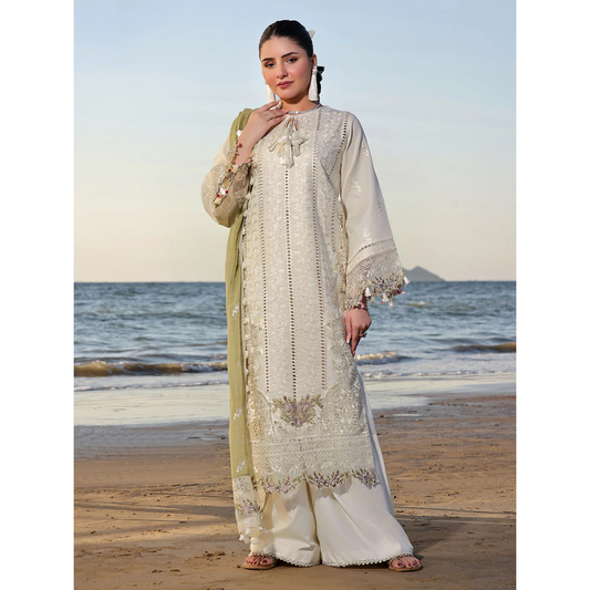 3 Piece – Unstitched Premium Chikankari  Lawn- AAXANF30