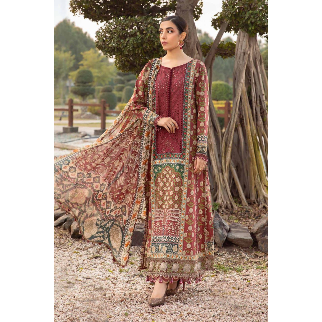 3 Piece – Unstitched Premium Lawn -MSXANF35