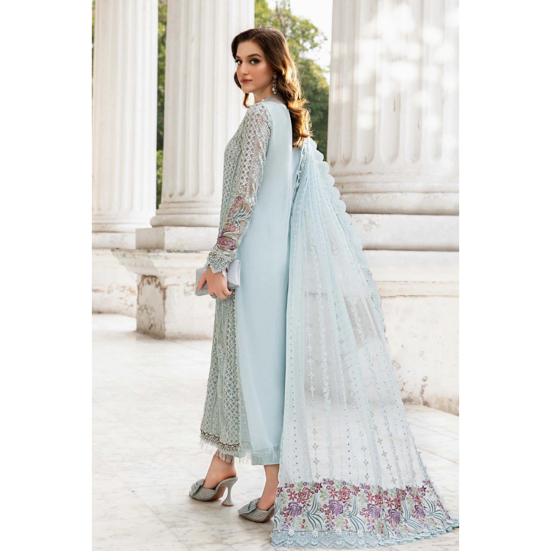 3 Piece- Sequins Chiffon Embroidered Suit-AHXANF3