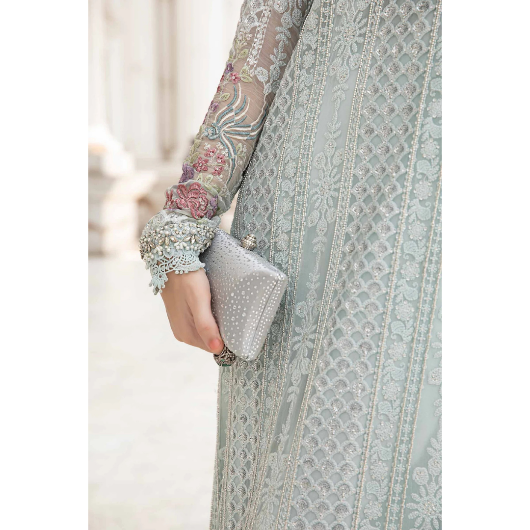 3 Piece- Sequins Chiffon Embroidered Suit-AHXANF3
