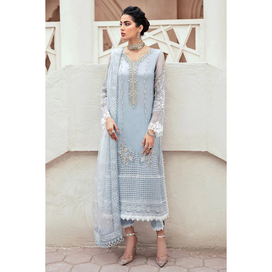 3 Piece- Adda Work Embroidered Suit-AHXANF2