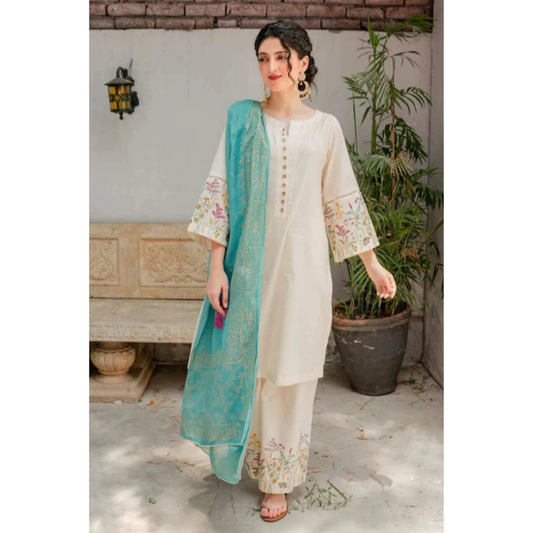 3 Piece – Unstitched Premium Lawn-AHXANF10