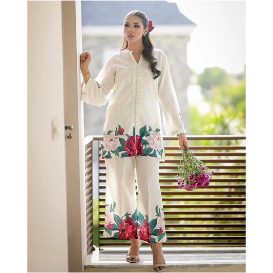 3 Piece – Unstitched Silk Suit –  VTXANF58