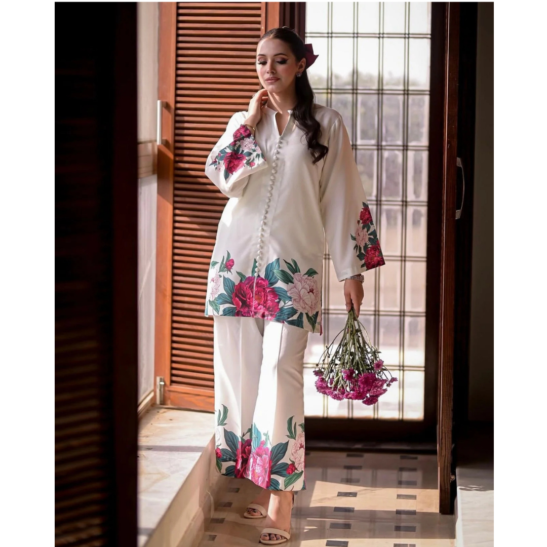 3 Piece – Unstitched Silk Suit –  VTXANF58