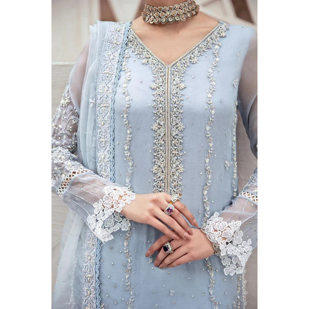 3 Piece- Adda Work Embroidered Suit-AHXANF2