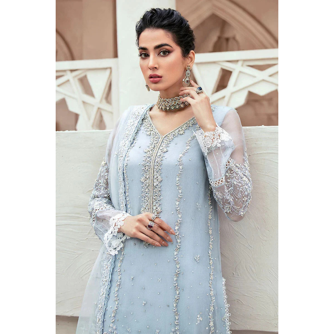 3 Piece- Adda Work Embroidered Suit-AHXANF2