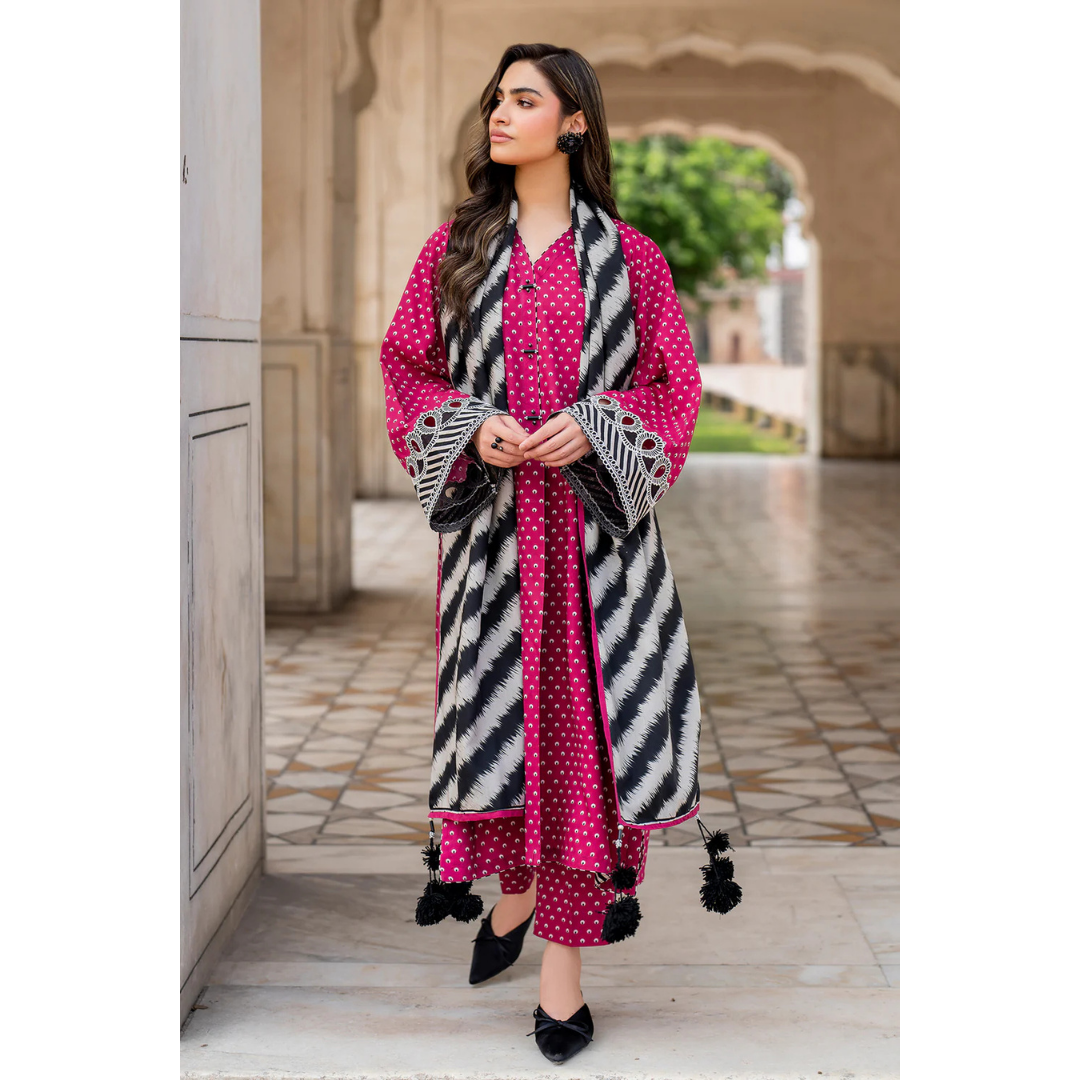 3 Piece – Unstitched Silk Suit – VTXANF61