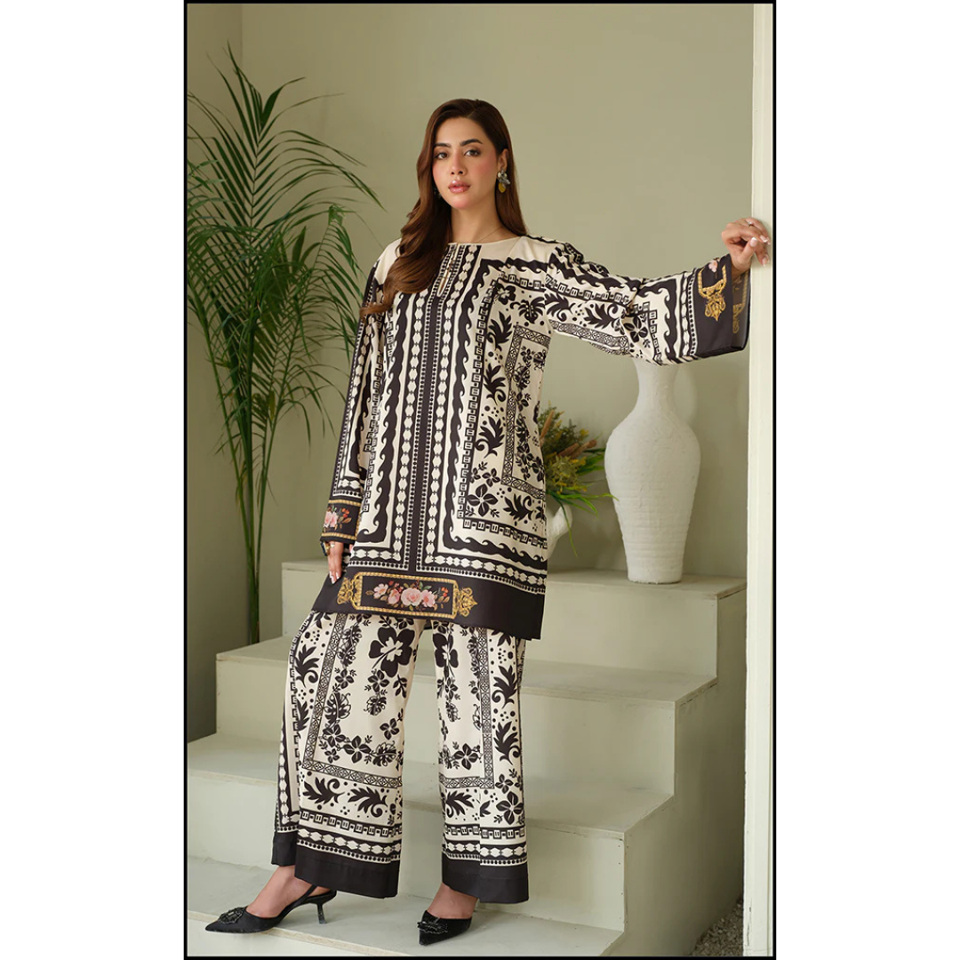 3 Piece – Unstitched Silk Suit – VTXANF51