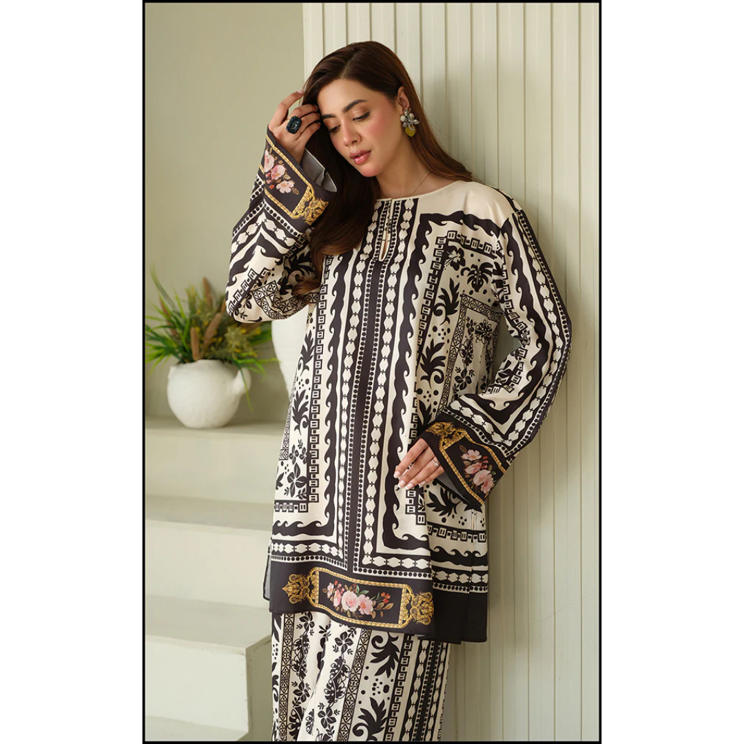 3 Piece – Unstitched Silk Suit – VTXANF51